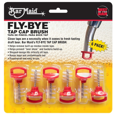 Bar Maid Bar Maid Fly-Bye Tap Cap Brush, PK6 TAP-BRUSH